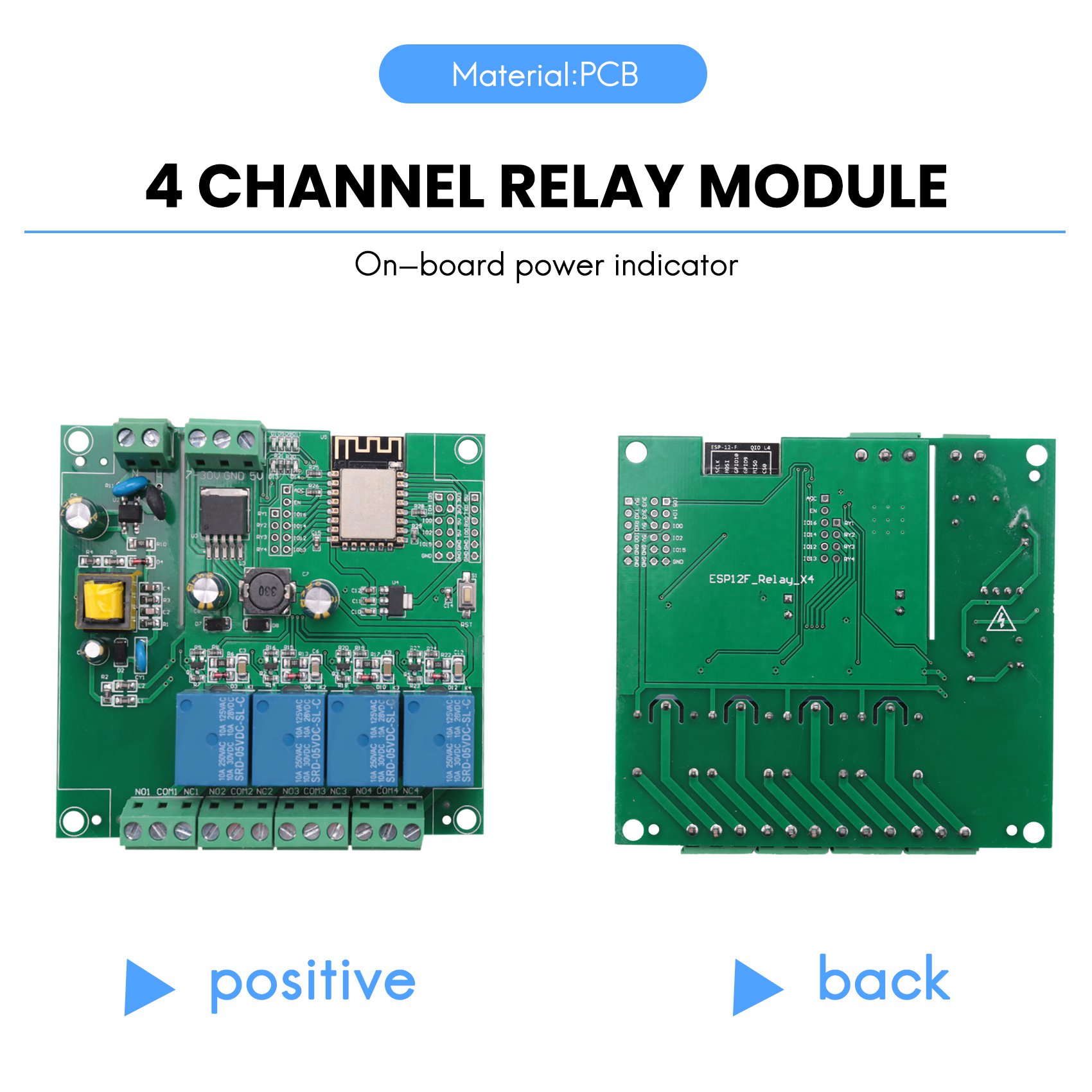 Esp8266 Relay Module - SCLS ESP8266 Kablosuz WIFI 4 Kanal