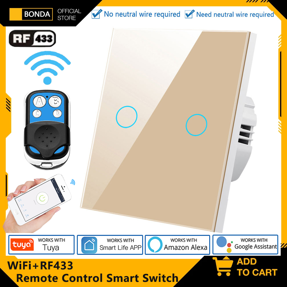 Smart Light Switch Wifi - Tuya AB WiFi+RF433 Akıllı Uzaktan kumanda