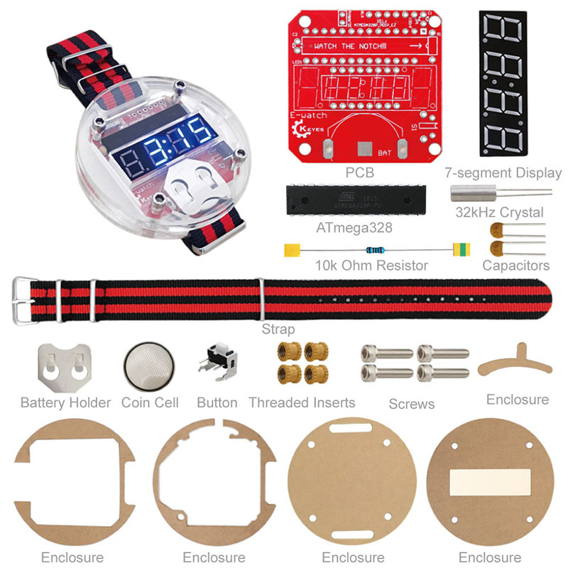 Tek Çipli LED Kiti Saat DIY Bü - Microcontroller Kit incelemesi ve fiyatı