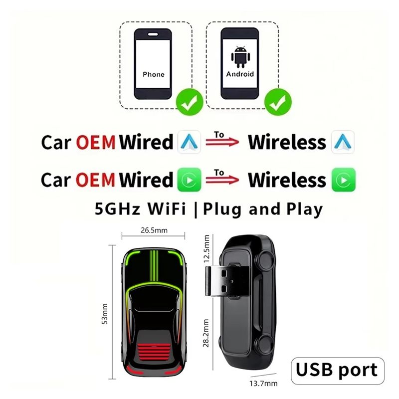 Kablosuz Carplay Adaptörü Andr - Wifi Smart Plug incelemesi ve fiyatı
