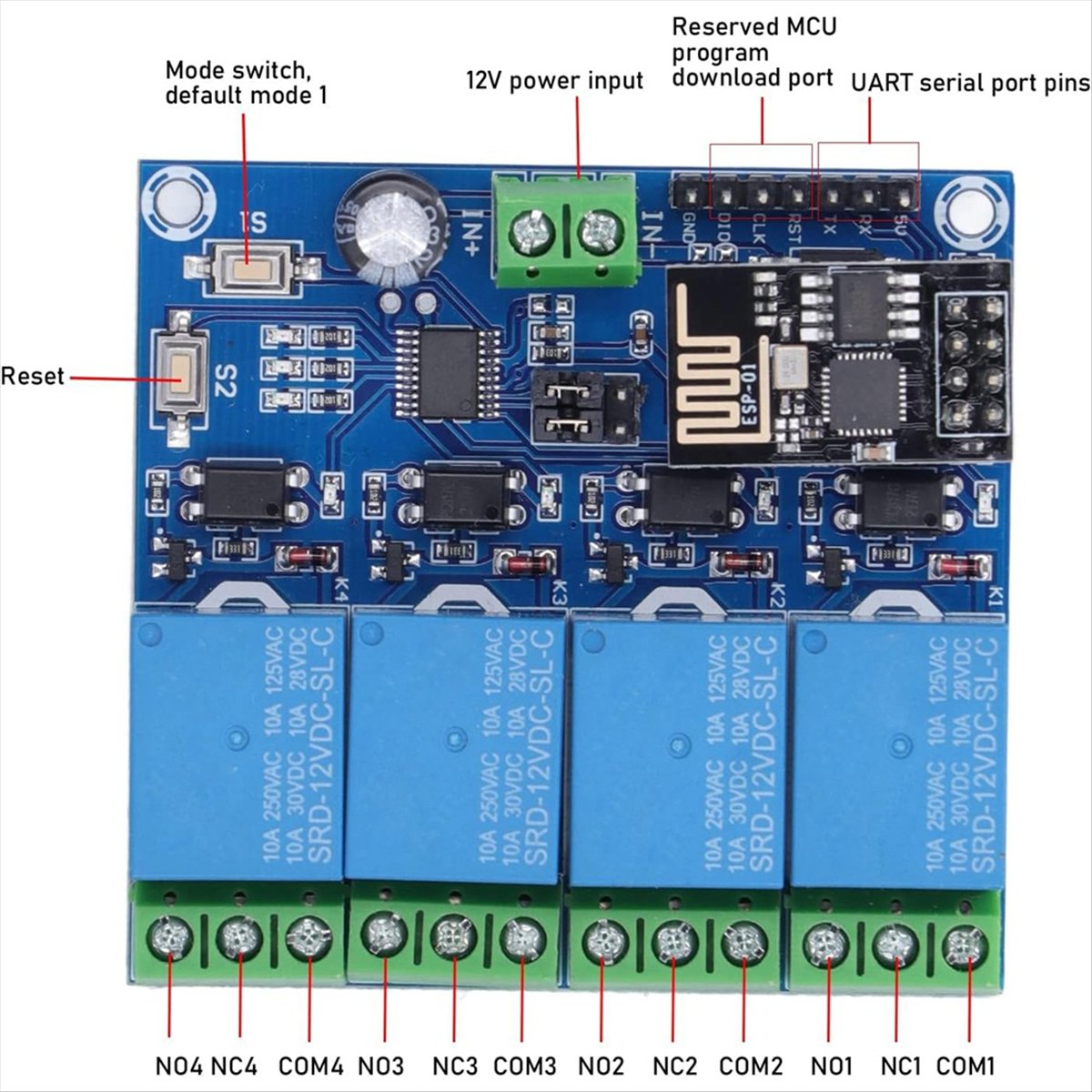 Süper İndirim 4 Kanallı WiFi K - Esp8266 Relay Module incelemesi ve fiyatı