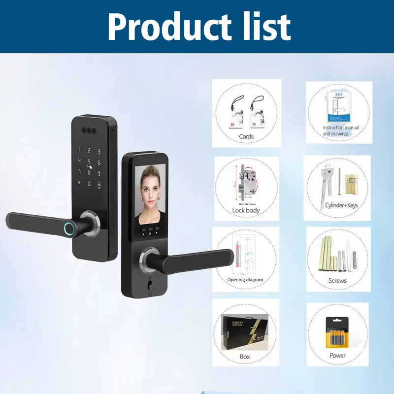 Ev Tipi Yüz Tanıma Kilidi, Ked - Smart Door Lock Wifi incelemesi ve fiyatı