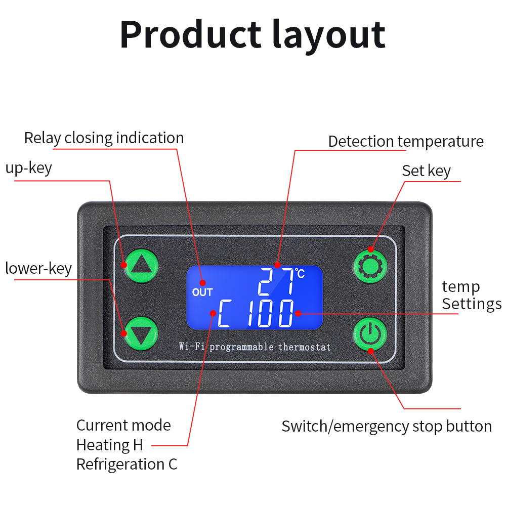 DC12-36V LED Dijital Sıcaklık  - Wifi Thermostat incelemesi ve fiyatı