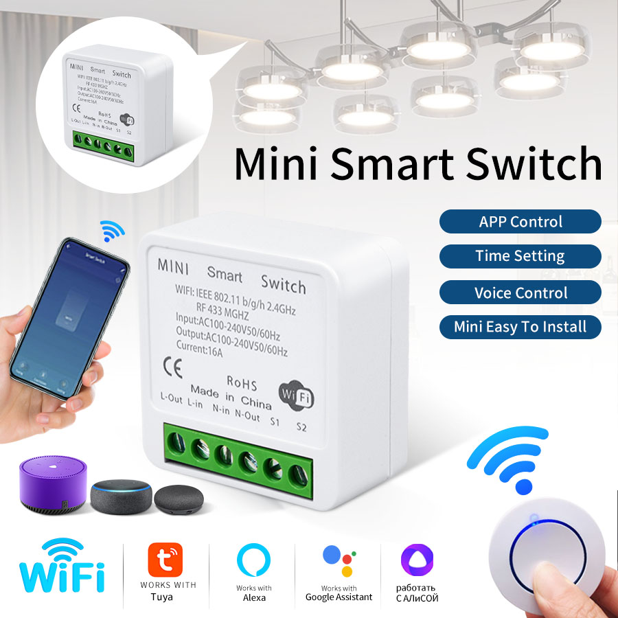 RF433Mhz 16A/20A Tuya WiFi akı - Smart Light Switch Wifi incelemesi ve fiyatı